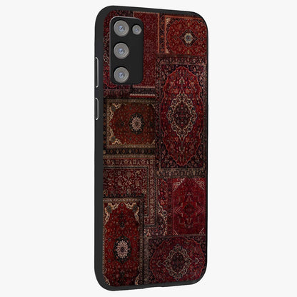 Persian Velvet Tale Glass Case upright view showcasing elegant Persian artwork with classic heritage theme.