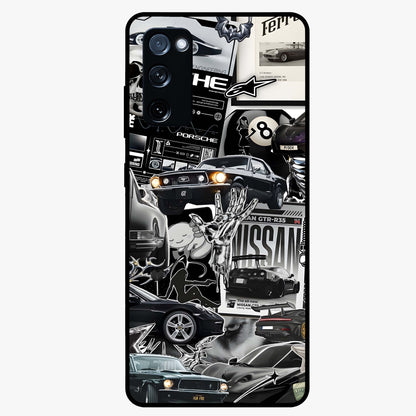 Aesthetic Dark Love Glass Case showing flat back view with dark romantic artwork and glossy glass finish.