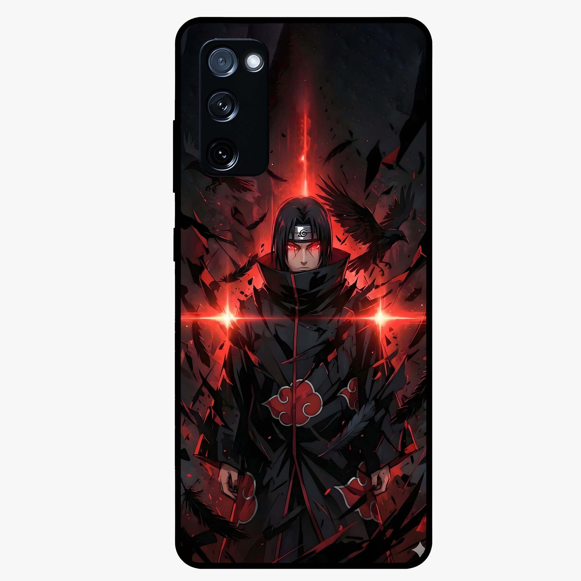 Focus Mode On Glass Case showing flat back view with bold motivational typography design and glossy glass finish.