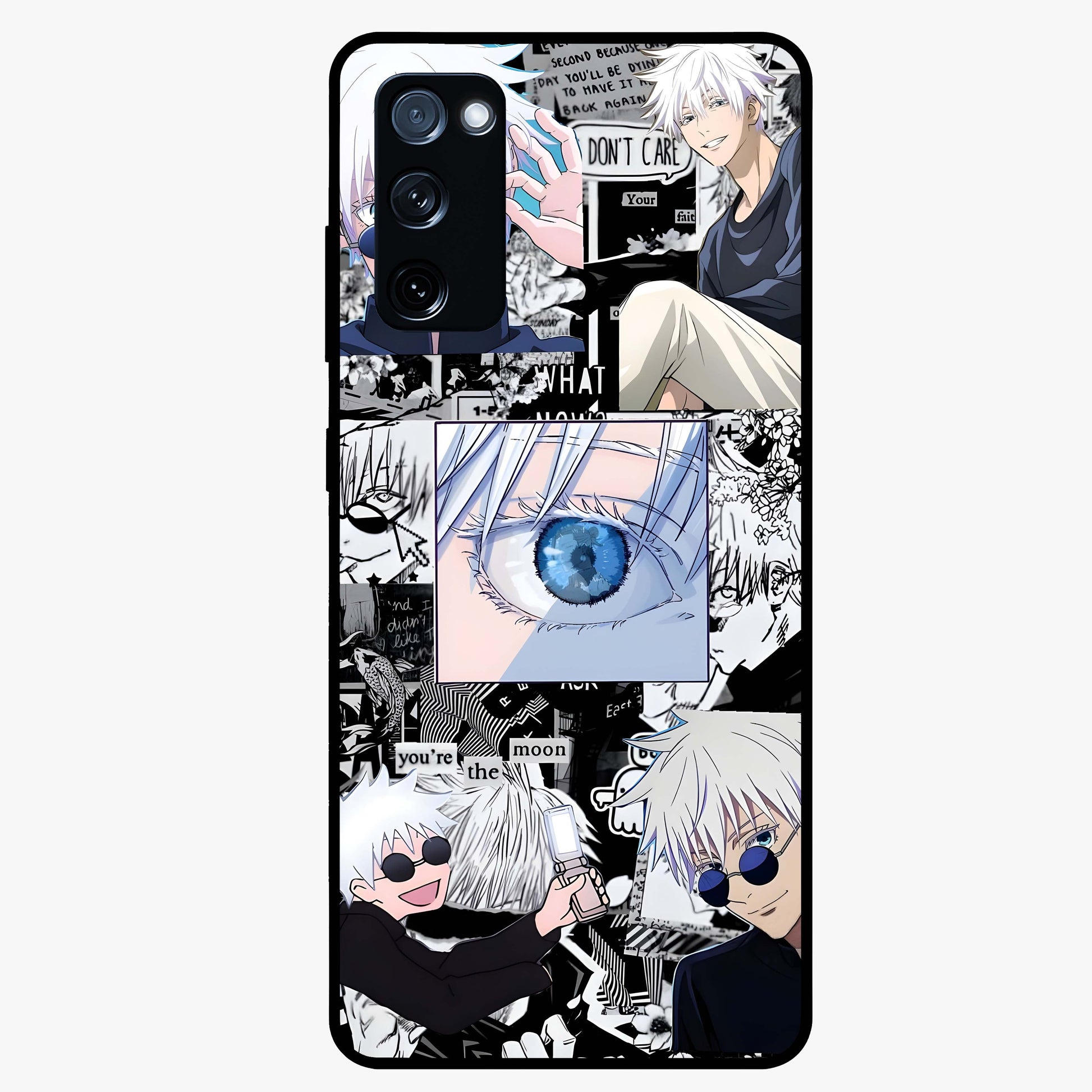 Infinity Sorcerer Chaos Glass Case showing flat back view with mystical sorcerer themed artwork and glossy glass finish.