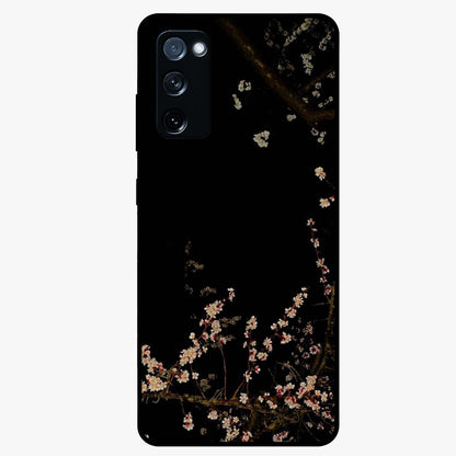 Petal Moon Light With Custom Name Glass Case showing flat back view with floral moonlight artwork and personalized name design.