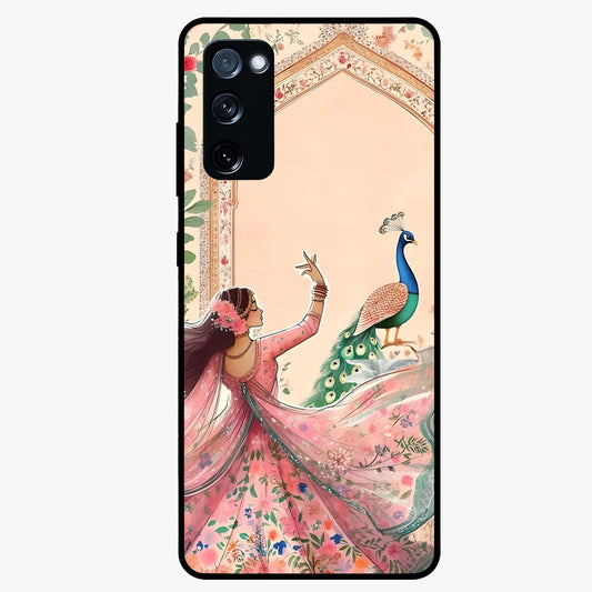 Royal Grace Muse Glass Case showing flat back view with elegant artistic artwork and glossy glass finish.