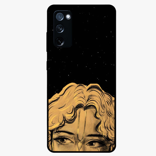 Shri Krishna Art Glass Case showing flat back view with devotional Krishna artwork and glossy glass finish.