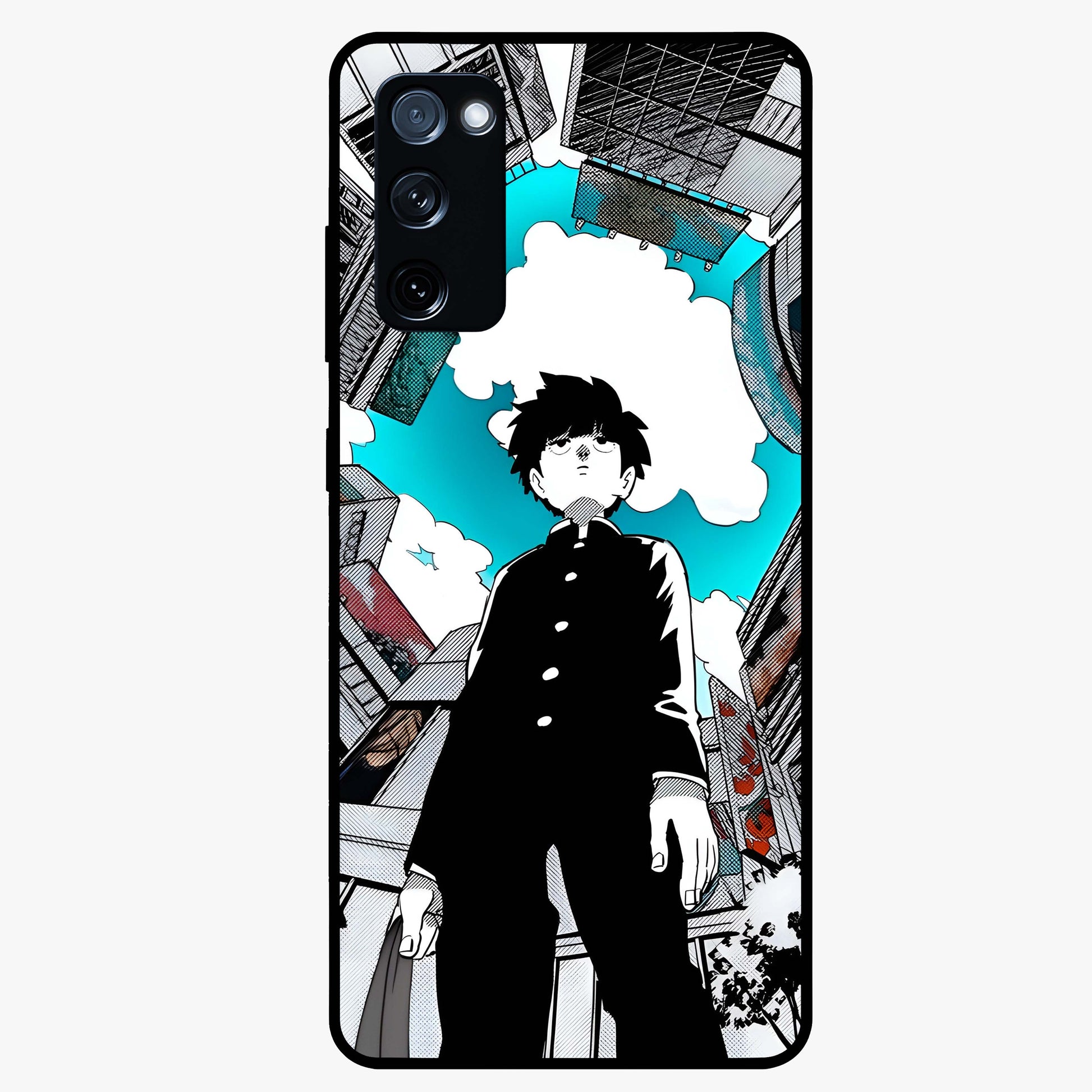 Silent Psychic Awakening Glass Case showing flat back view with mystical psychic themed artwork and glossy glass finish.