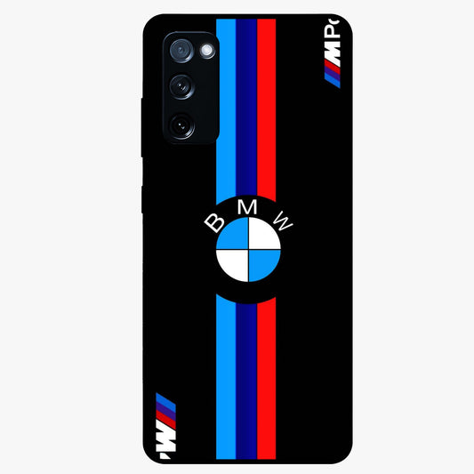 Turbo BMW Beast Glass Case showing flat back view with high performance sports car artwork and glossy glass finish.