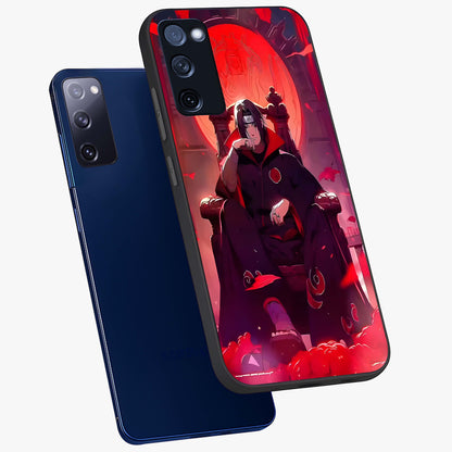 Blood Moon Sovereign Glass Case displayed in angled mockup highlighting dark celestial moon design and dramatic theme.