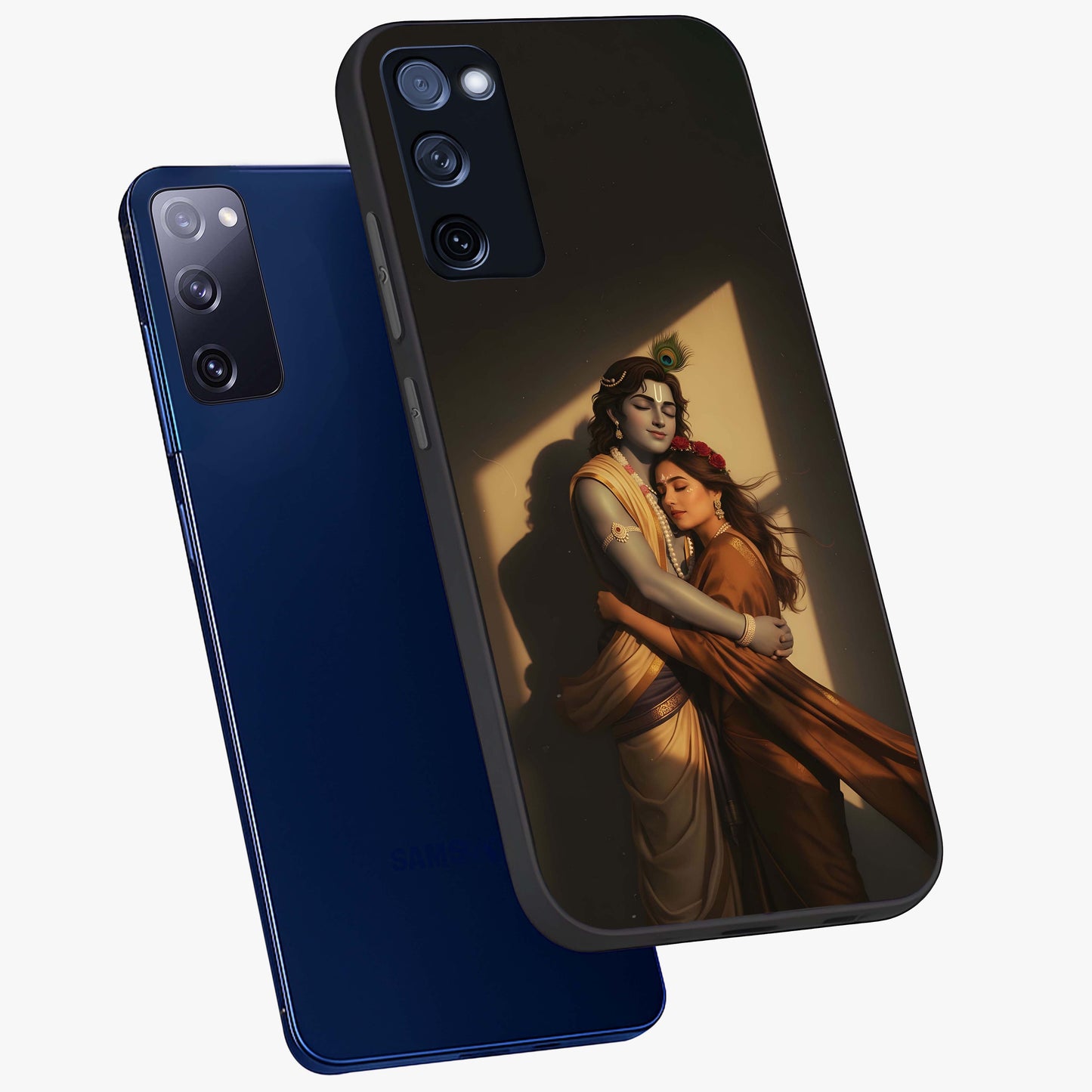 Divine Eternal Love Glass Case displayed in angled mockup highlighting elegant divine inspired design with peaceful aesthetic.