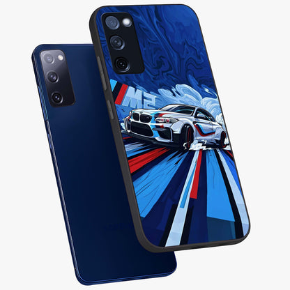 Drift Power Rush Glass Case displayed in angled mockup highlighting powerful drift car design with sporty aesthetic style.
