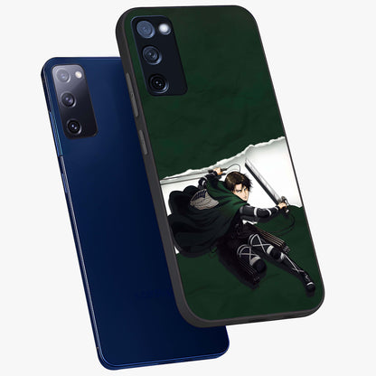 Emerald War Vanguard Glass Case displayed in angled mockup highlighting intense battle inspired design with emerald tone aesthetic.