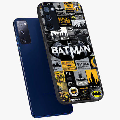 Knight Gotham Rise Glass Case displayed in angled mockup highlighting powerful knight silhouette design with dramatic aesthetic.