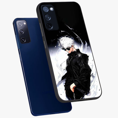 Limitless Shadow King Glass Case displayed in angled mockup highlighting dramatic dark hero design with intense aesthetic.
