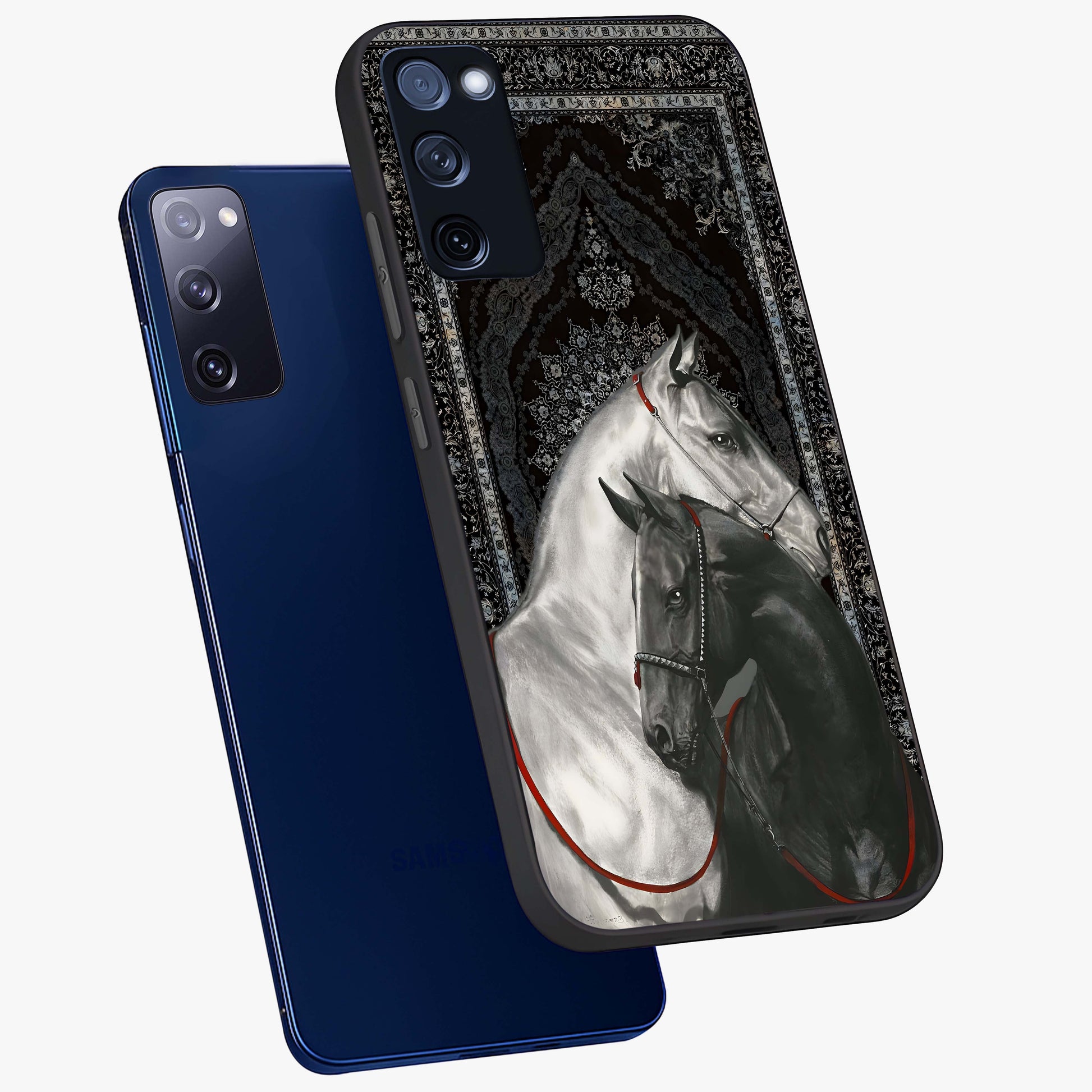 Majestic Ride Legacy Glass Case displayed in angled mockup highlighting sleek vehicle design with bold racing aesthetic.