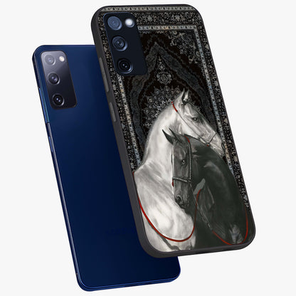 Majestic Ride Legacy Glass Case displayed in angled mockup highlighting sleek vehicle design with bold racing aesthetic.