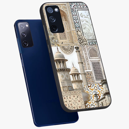 Mughal Marble Legacy Glass Case displayed in angled mockup highlighting elegant heritage marble artwork with royal aesthetic.