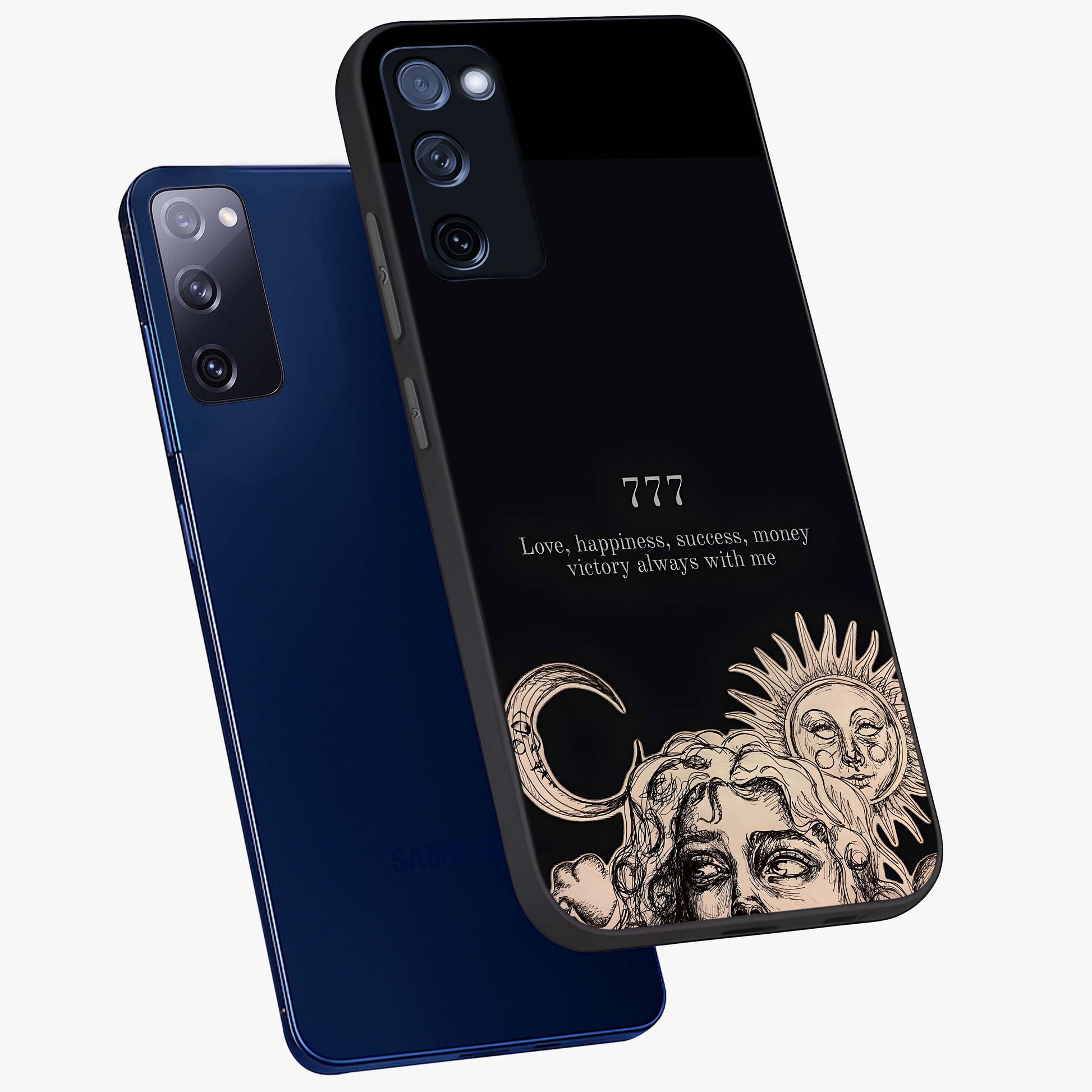 Mystic Victory Aura Glass Case displayed in angled mockup highlighting energetic aura design with bold mystical aesthetic.