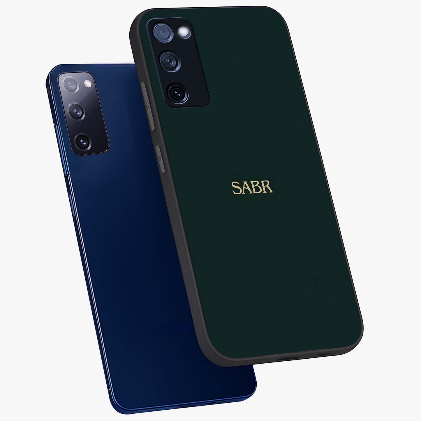 Sabr Minimal Patience Glass Case displayed in angled mockup highlighting simple inspirational design with clean aesthetic style.