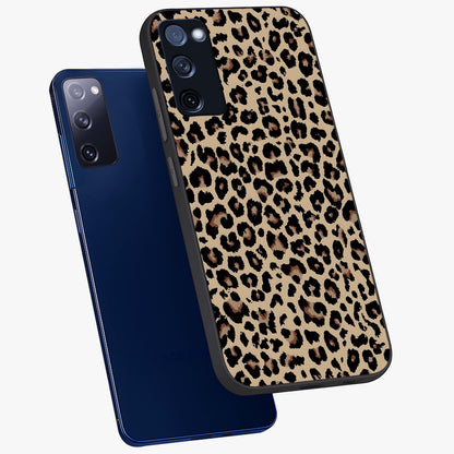 Savage Chic Pattern Glass Case displayed in angled mockup highlighting bold fashion inspired design with chic aesthetic.