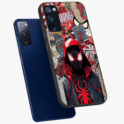 Spider Collage Street Glass Case displayed in angled mockup highlighting dynamic street style collage design with comic aesthetic.
