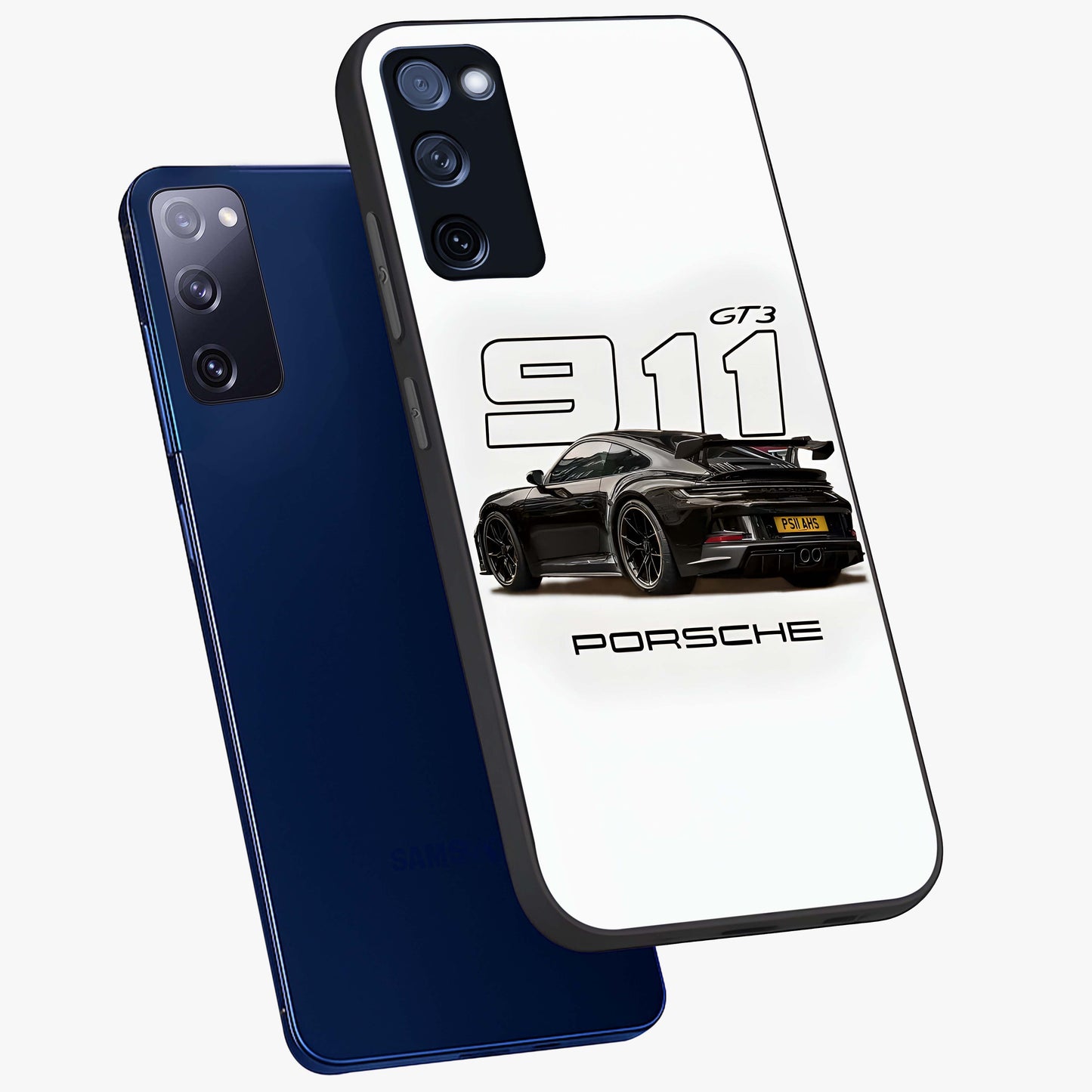 Turbo Legacy Icon Glass Case displayed in angled mockup highlighting dynamic automotive design with performance aesthetic.