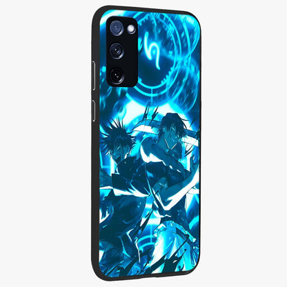 Cursed Energy Clash Glass Case upright view showcasing dramatic clash artwork with bold supernatural theme.