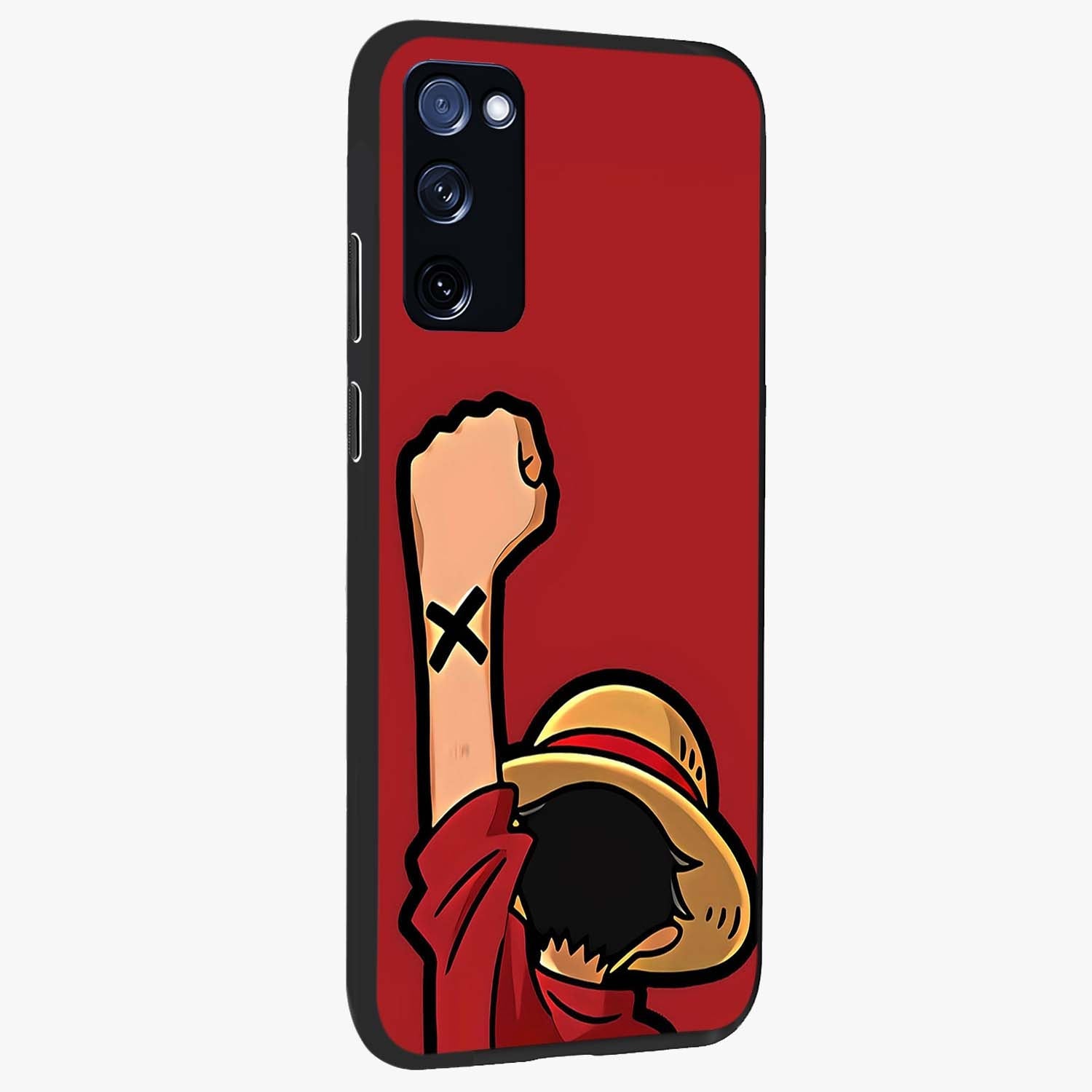 Luffy X Spirit Glass Case upright view showcasing striking anime artwork with adventurous character theme.