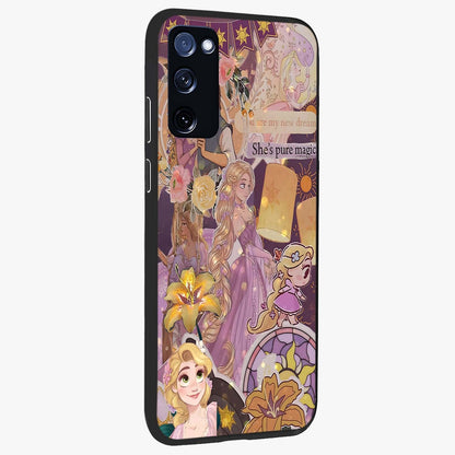 Magical Tangled Dream Glass Case upright view showcasing enchanting artistic artwork with dreamy fantasy theme.