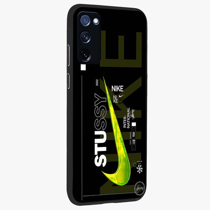 Neon Street Edition Glass Case upright view showcasing colorful neon artwork with modern street culture theme.
