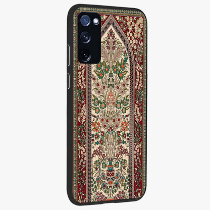 Persian Inspired Glass Case upright view showcasing decorative Persian artwork with rich heritage theme.