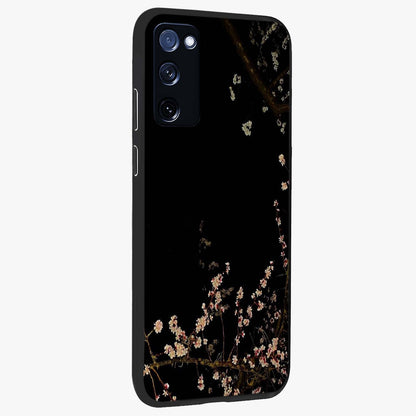 Petal Moon Light With Custom Name Glass Case upright view showcasing elegant floral moon artwork with personalized aesthetic.