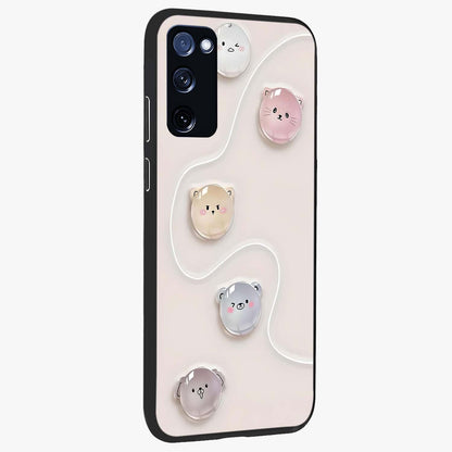 Puffy Face Parade Glass Case upright view showcasing adorable character artwork with cheerful animated theme.