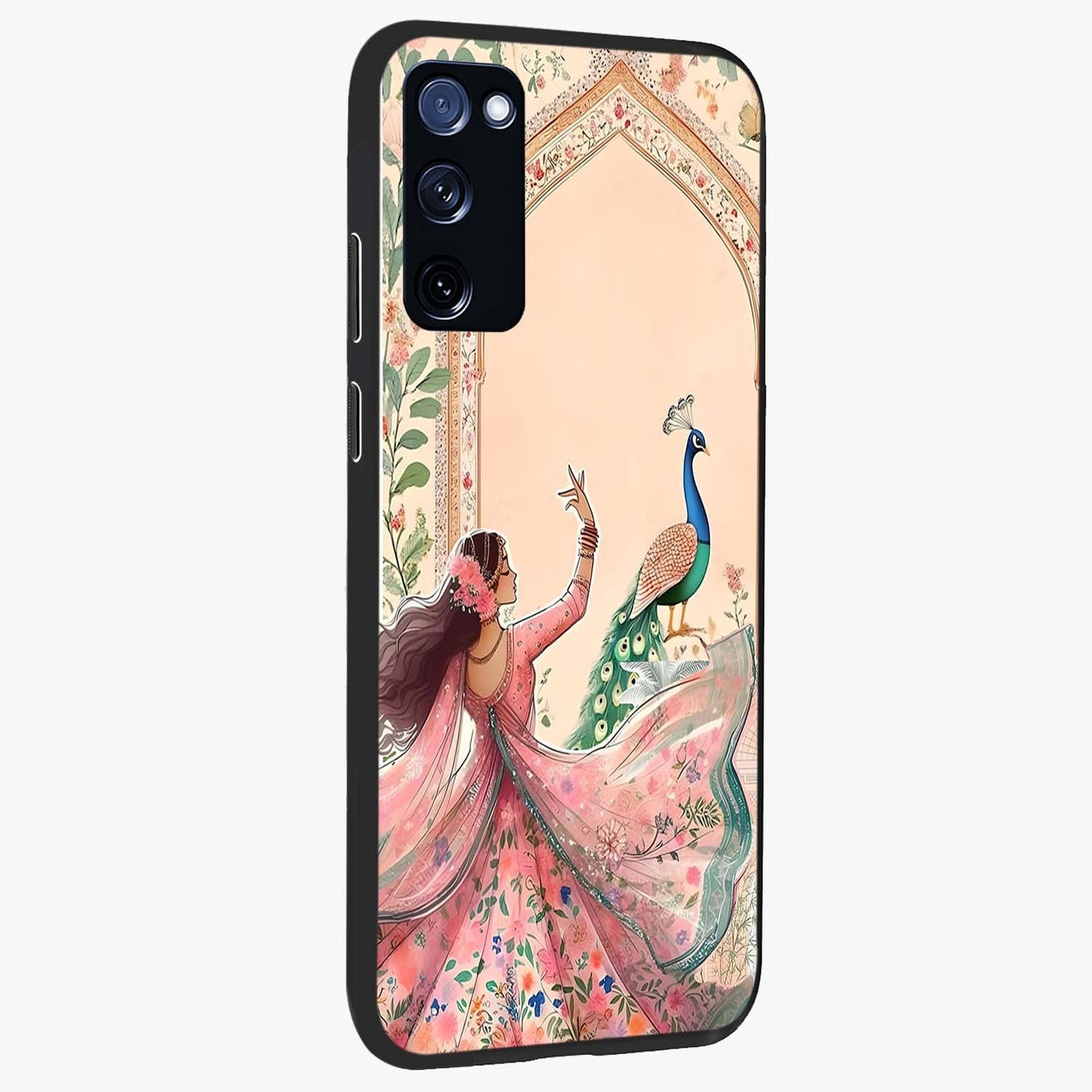 Royal Grace Muse Glass Case upright view showcasing stylish artistic artwork with sophisticated royal theme.
