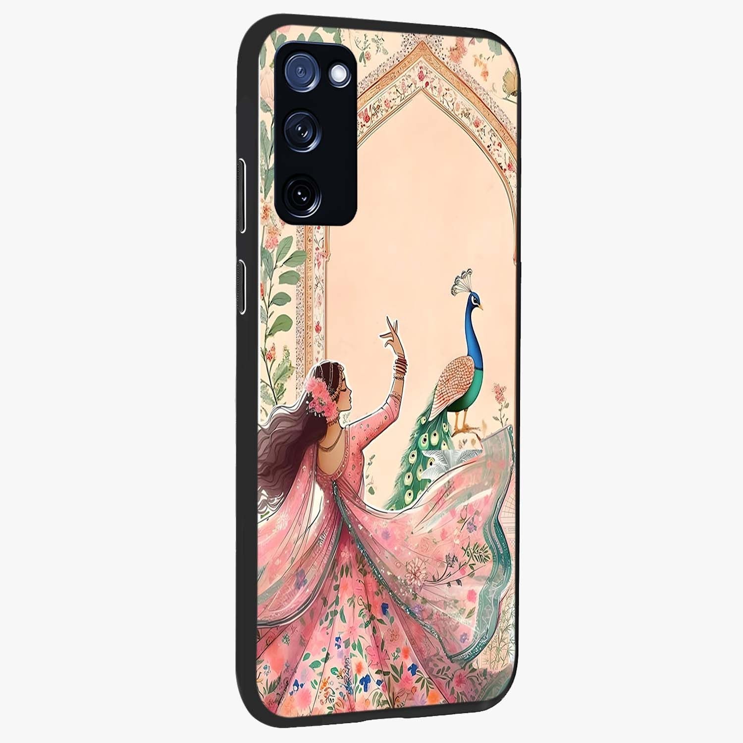 Royal Grace Muse Glass Case upright view showcasing stylish artistic artwork with sophisticated royal theme.