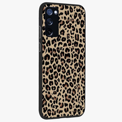 Savage Chic Pattern Glass Case upright view showcasing trendy decorative artwork with edgy fashion theme.