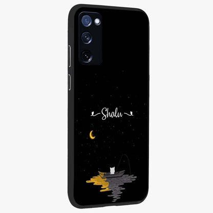 Silent Night Row Glass Case upright view showcasing tranquil night artwork with serene landscape theme.