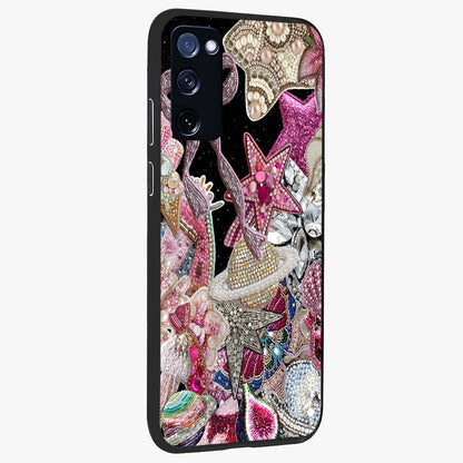 Starlit Jewel Dream Glass Case upright view showcasing radiant star inspired artwork with magical night theme.