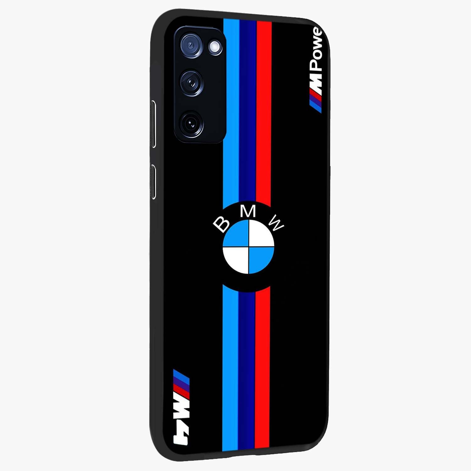 Turbo BMW Beast Glass Case upright view showcasing powerful car artwork with modern motorsport theme.