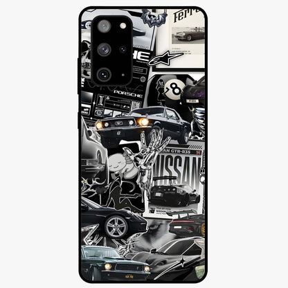 Aesthetic Dark Love Glass Case showing flat back view with dark romantic artwork and glossy glass finish.