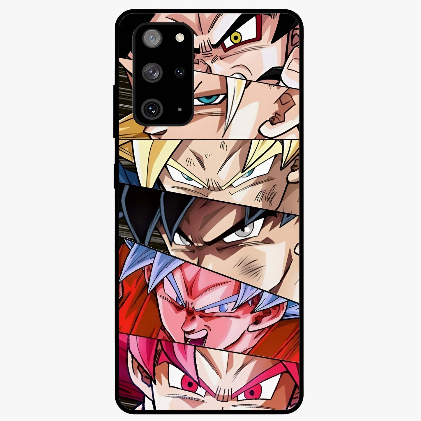 Anime Character Glass Case showing flat back view with vibrant anime artwork and glossy glass finish.
