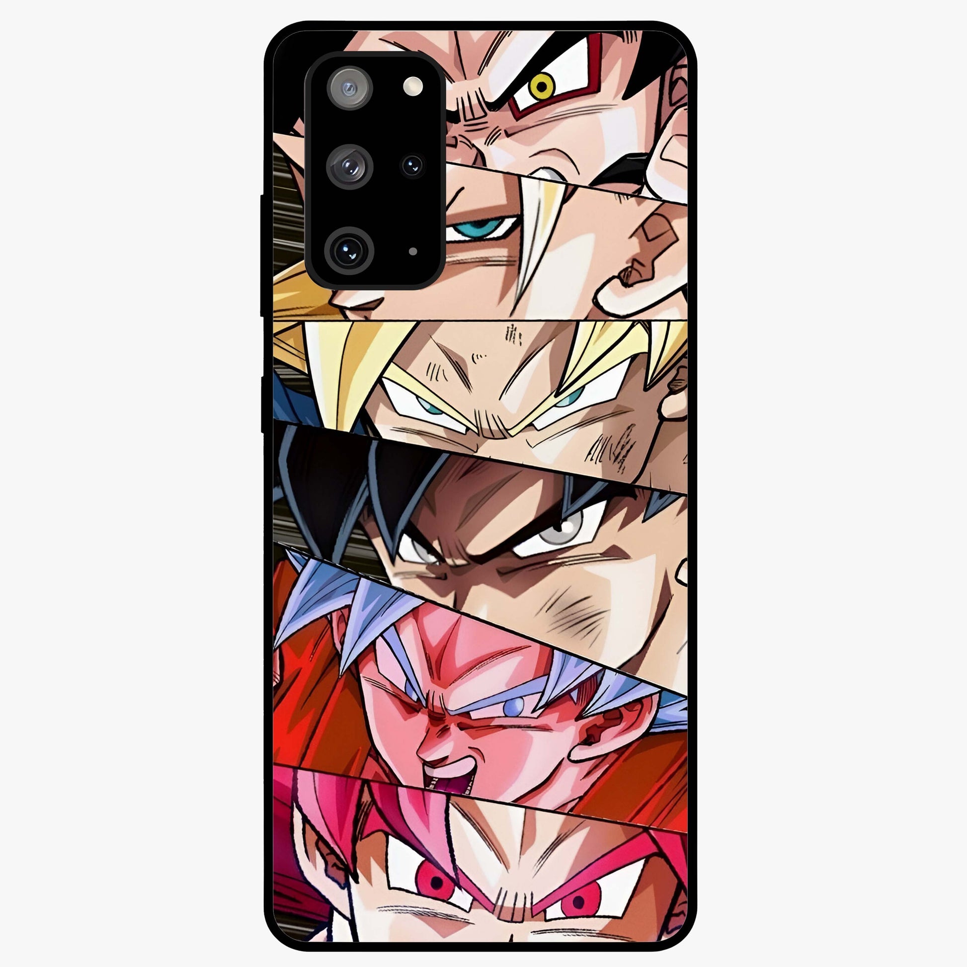 Anime Character Glass Case showing flat back view with vibrant anime artwork and glossy glass finish.