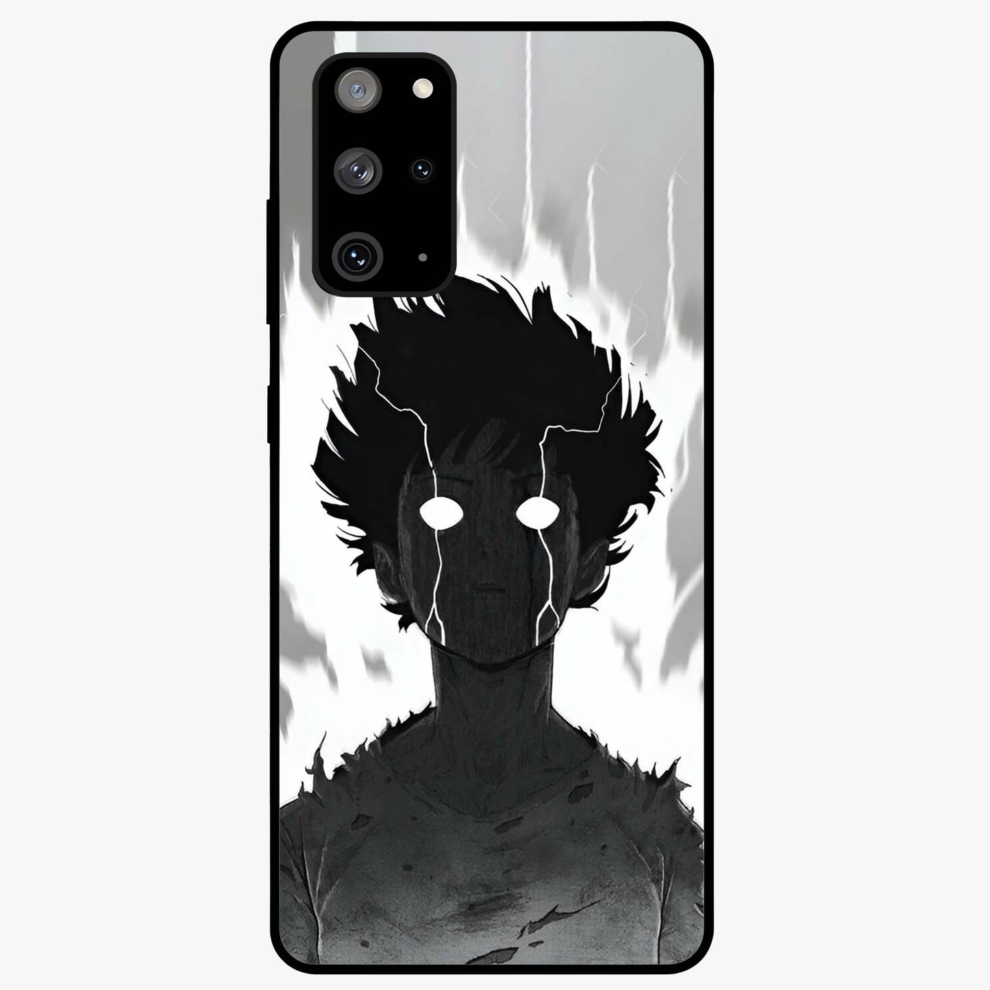 Awakened Inner Rage Glass Case showing flat back view with intense artistic artwork and glossy glass finish.