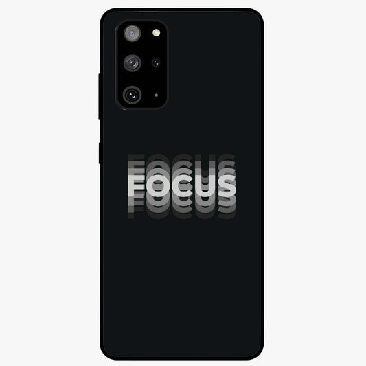 Focused Blade Discipline Glass Case showing flat back view with warrior sword themed artwork and glossy glass finish.
