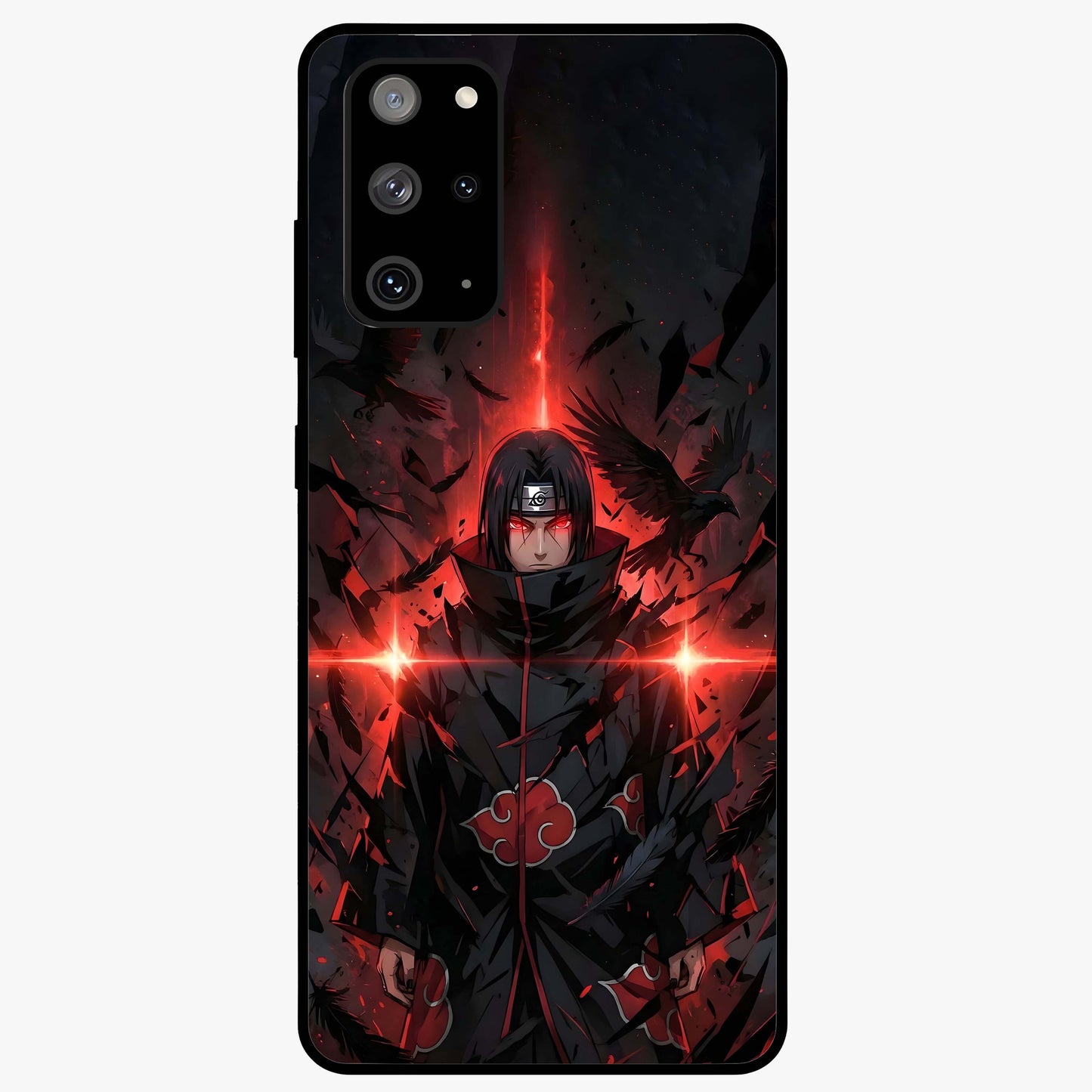Focus Mode On Glass Case showing flat back view with bold motivational typography design and glossy glass finish.