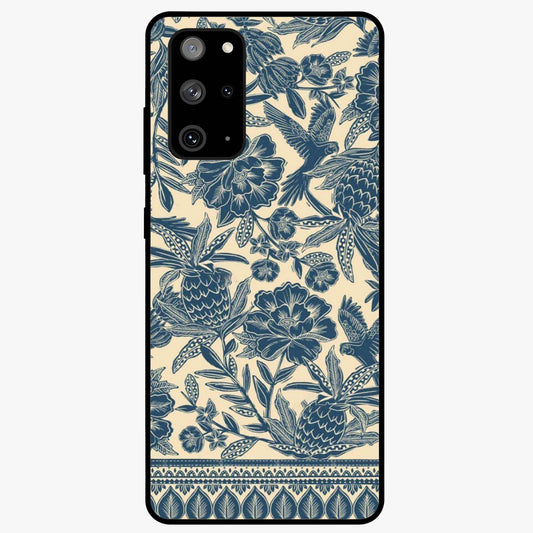 Heirloom Wild Bloom Glass Case showing flat back view with vintage inspired wild flower artwork and glossy glass finish.