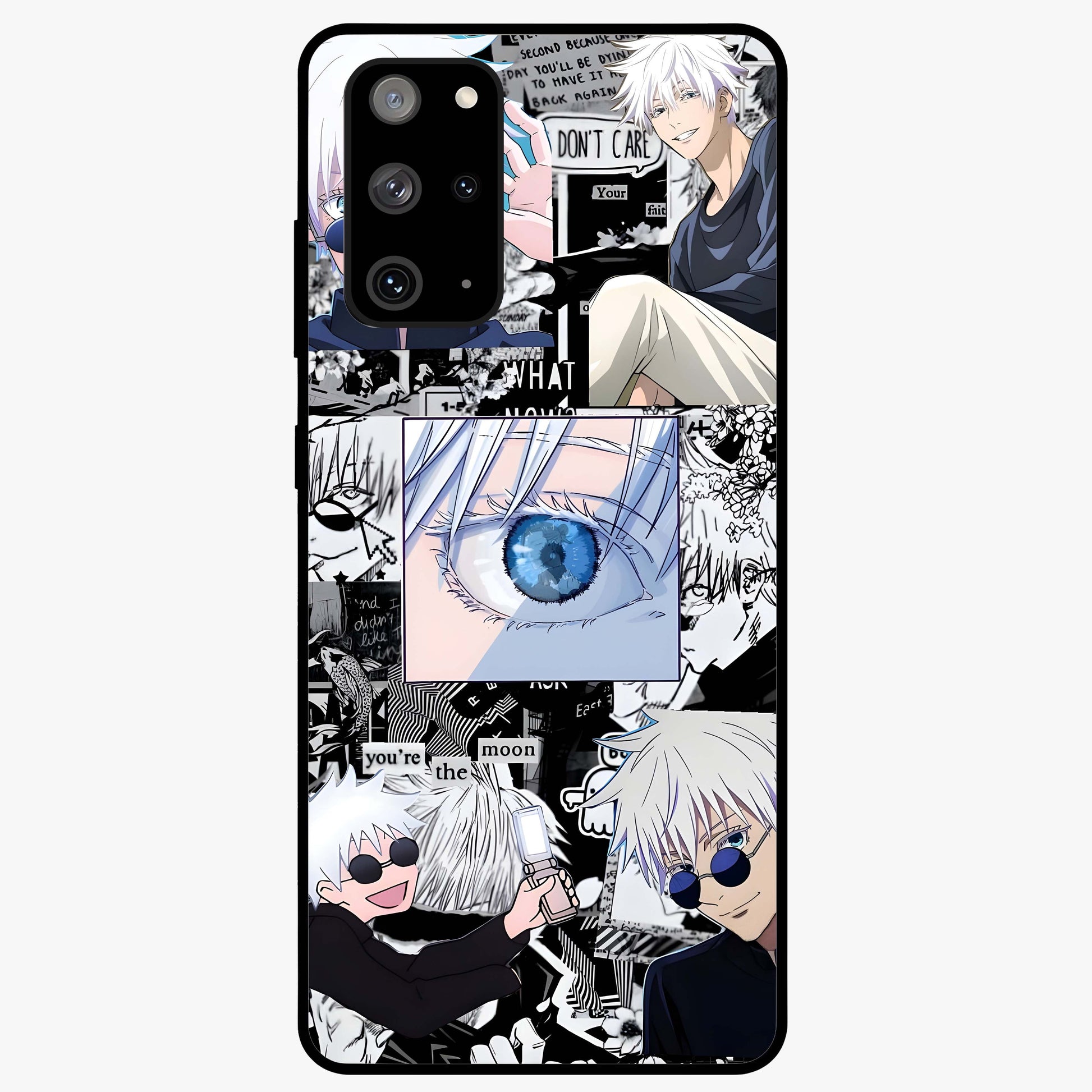Infinity Sorcerer Chaos Glass Case showing flat back view with mystical sorcerer themed artwork and glossy glass finish.