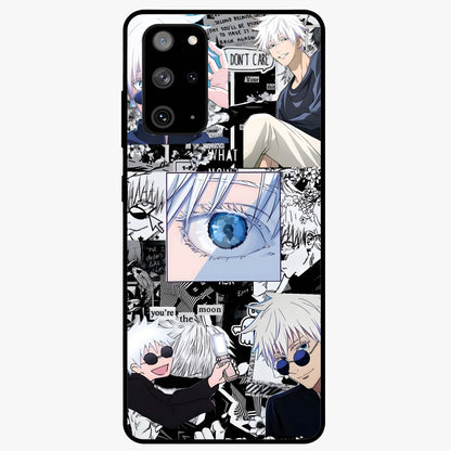 Infinity Sorcerer Chaos Glass Case showing flat back view with mystical sorcerer themed artwork and glossy glass finish.