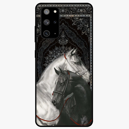 Majestic Ride Legacy Glass Case showing flat back view with powerful automotive inspired artwork and glossy glass finish.