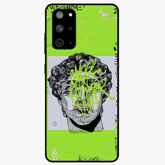 Neo Graffiti Rebellion Glass Case showing flat back view with vibrant graffiti artwork and glossy glass finish.