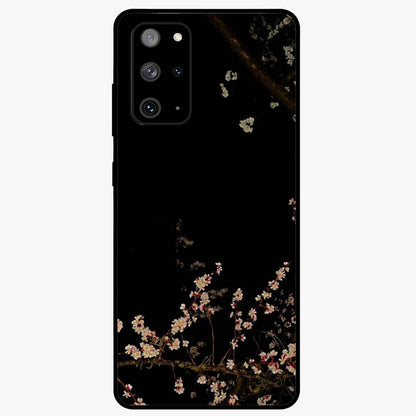 Petal Moon Light With Custom Name Glass Case showing flat back view with floral moonlight artwork and personalized name design.