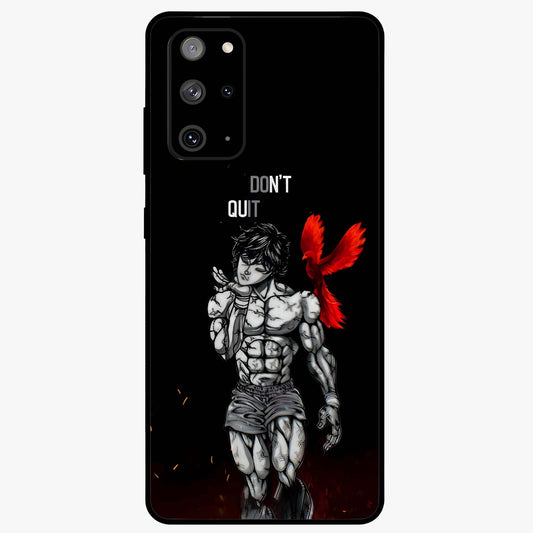 Rise Beyond Limits Glass Case showing flat back view with motivational typography artwork and glossy glass finish.