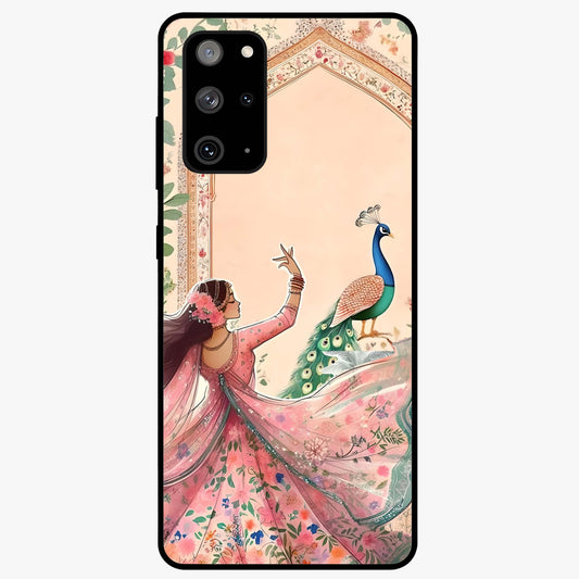 Royal Grace Muse Glass Case showing flat back view with elegant artistic artwork and glossy glass finish.